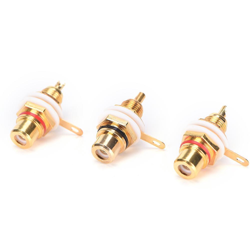 Set 10 Đầu Nối Dây Cáp Rca Mạ Vàng 24k