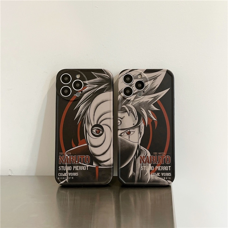 Ốp Điện Thoại Mềm Họa Tiết Hoạt Hình naruto Hatake Kakashi Uchiha Obito IMD Cho IPhone14 Plus Pro Max 13 12 11 MAX X / XS XR XSMAX
