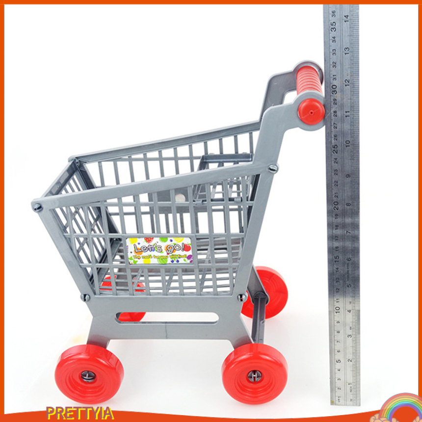 Đồ Chơi Xe Đẩy Mua Sắm Mini Màu Xám Cho Bé