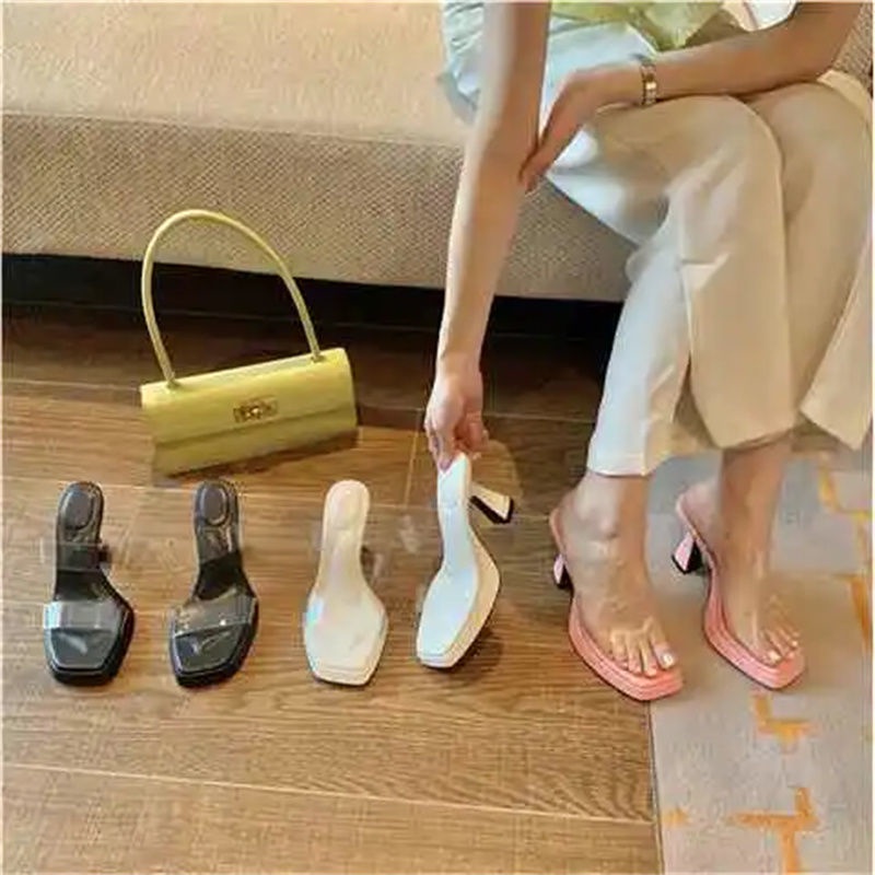 Giày Cao Gót Trong Suốt Thoải Mái Dễ Phối Đồ Thời Trang Cho Nữ