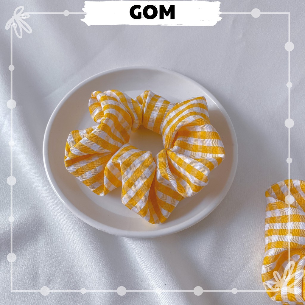 Dây cột tóc scrunchies, nhiều màu, bằng vải, hình chụp thật [GOM]