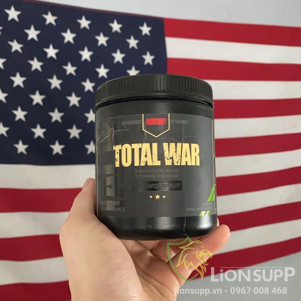 Redcon1 Total War - Pre Workout Tăng Sức Mạnh Trước Tập Chuyên Dành Cho Quân Đội Mỹ HÀNG CHÍNH HÃNG BBT