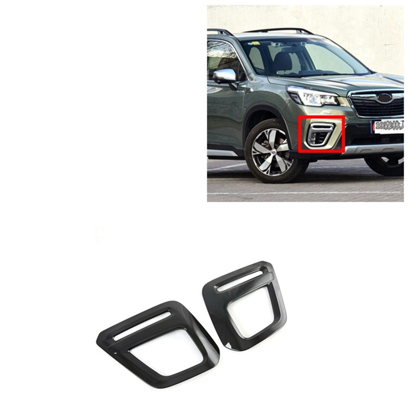Trang trí nắp đèn sương mù phía trước cho Subaru Forester Sport 'Touring 'E-BOXER 'IS 'SK 2019-2021 Hình dán trang trí đèn sương mù ô tô màu đen