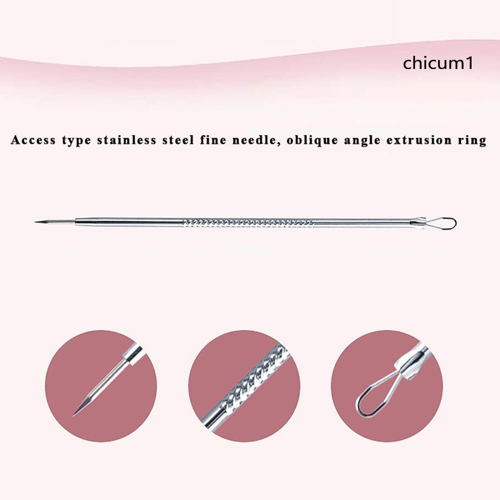 [Hàng mới về] Bộ 4 Kim Nặn Mụn Đầu Đen Dễ Dùng Tiện Lợi Thân Thiện Với Làn Da