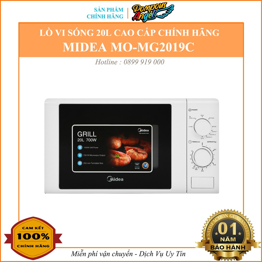 [Chính hãng] Lò vi sóng MIDEA MO-MG2019C 20L hàng chính hãng, bảo hành 12 tháng toàn quốc,lỗi đổi mới trong 7 ngày