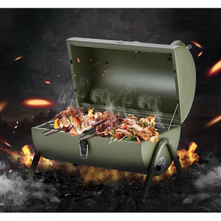 Lò nướng than hun khói bbq bacon usa