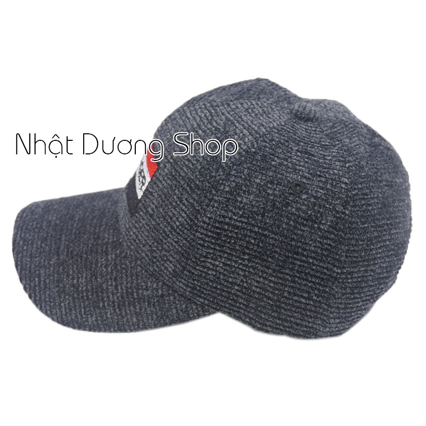 Nón kết nhung thêu Hilfger chất liệu vải nhung mềm đẹp hích hợp cho nam và nữ