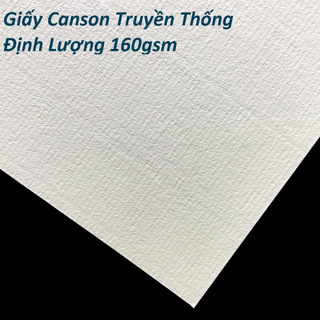 Giấy Canson (mỏng) truyền thống - Xấp 250 tờ ĐL 160gsm (vẽ chì)