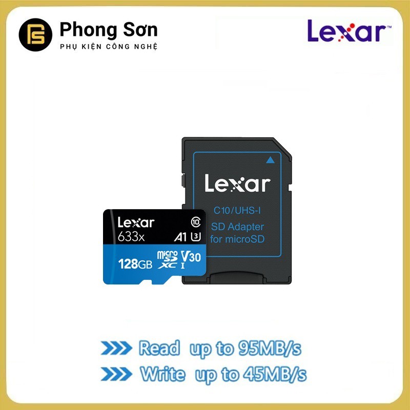 Thẻ nhớ Lexar Micro SDHC 128GB 633X 95MB/s A1 dành cho Camera hành trình | BigBuy360 - bigbuy360.vn