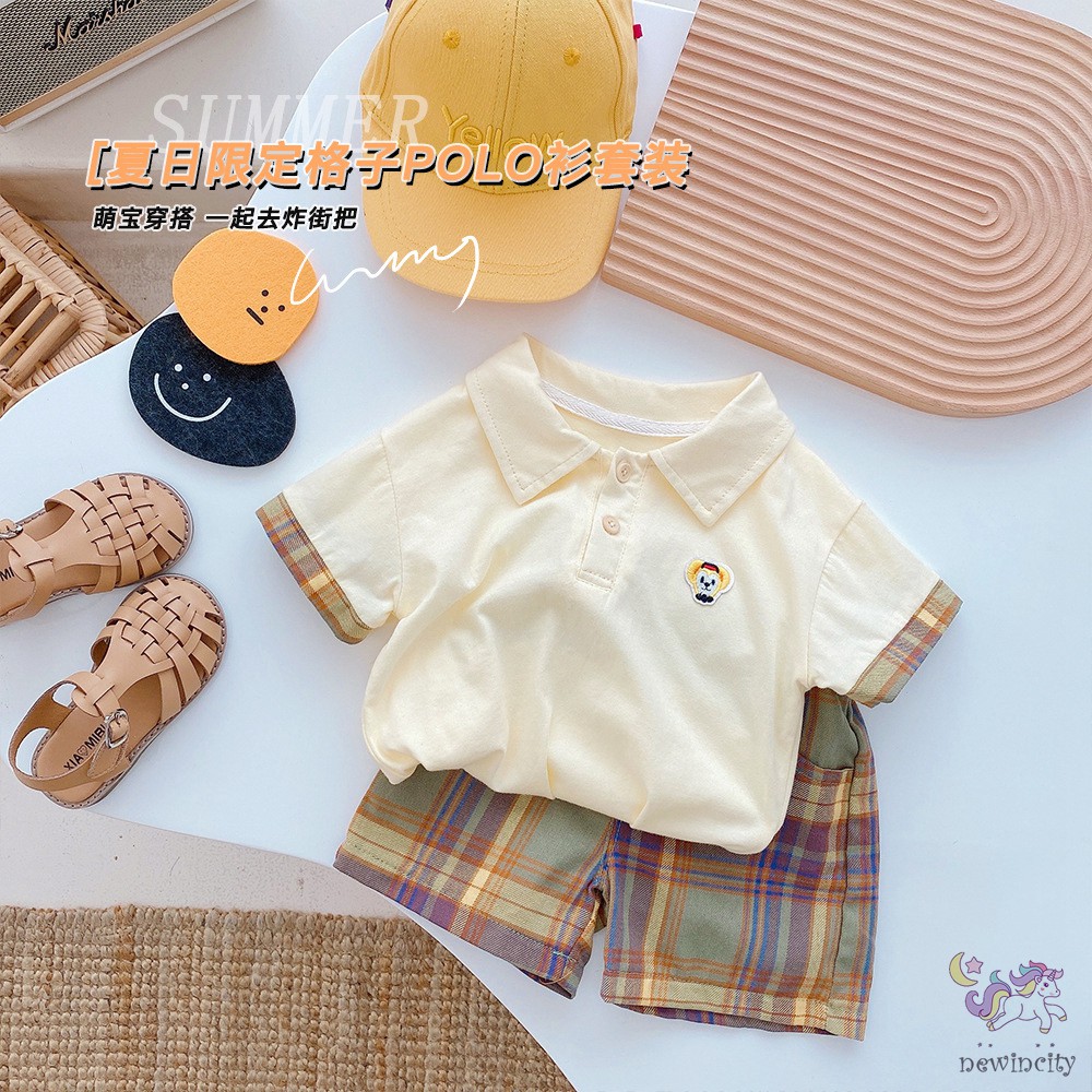 Bộ Áo Thun Ba Lỗ + Quần Short In Hoạt Hình Cho Bé