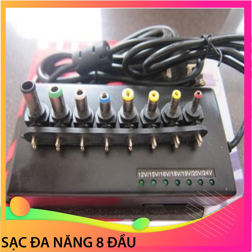 Sạc latop đa năng 12v-24v 8 đầu sạc khác nhau cho tất cả các loại laptop