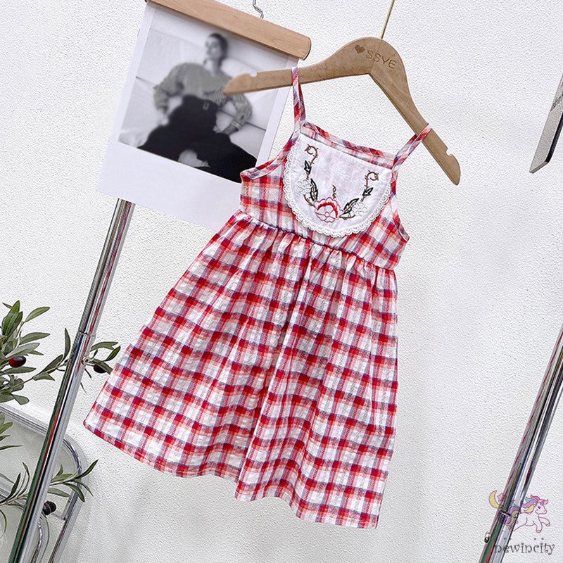 Đầm Bé Gái Thêu Hoa Phong Cách Hàn Quốc