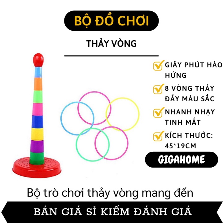 Trò chơi thảy vòng  GIÁ VỐN] Bộ trò chơi thảy vòng cho bé 369A, đồ chơi ném vòng cho bé vui nhộn 9129