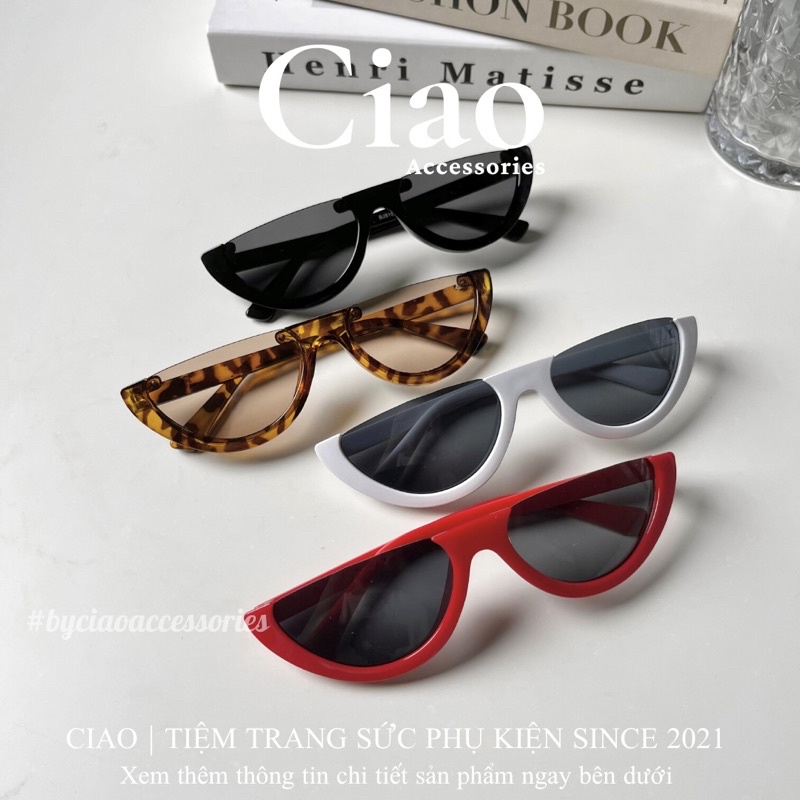[HOẢ TỐC 1H] Kính mát/ Kính thời trang bản trong ngang mã 07 phong cách Ciao accessoreis