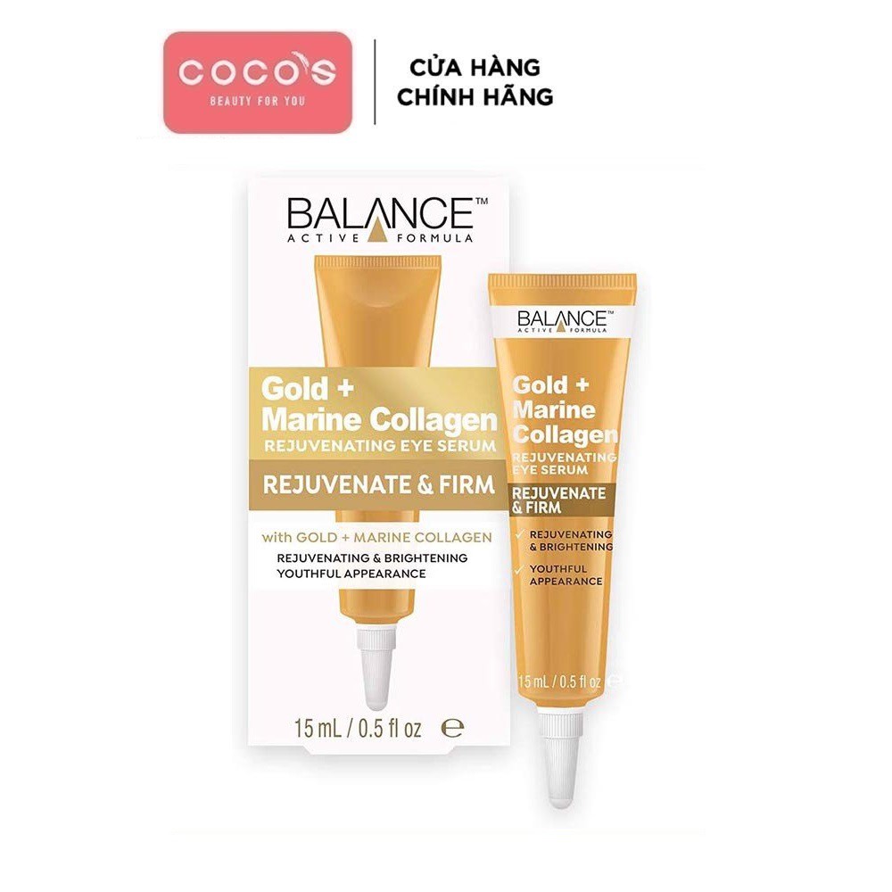 Tinh Chất Dưỡng Mắt, Giảm Nếp Nhăn Balance Active Formula Gold marine Collagen Serum 15ml - [MẮT]