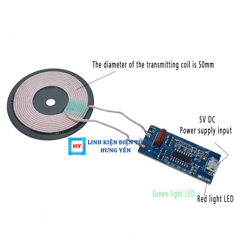 Bộ Sạc Nhanh Không Dây 5V 1A 5W Cho Điện Thoại