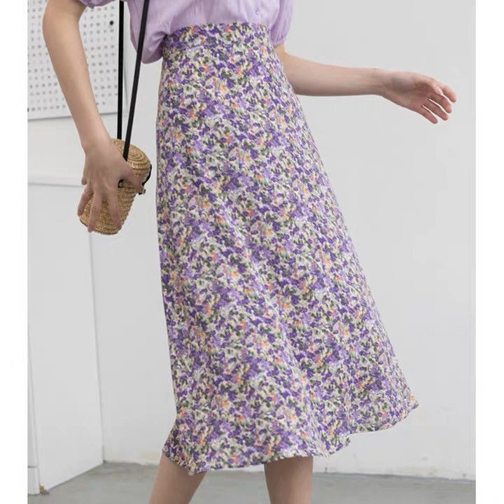 Chân Váy Maxi Lưng Cao In Họa Tiết Hoa Cúc Cho Nữ D141 | BigBuy360 - bigbuy360.vn