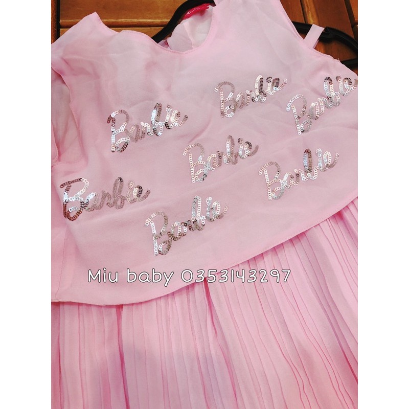 Set váy Bảrbie hồng 2 chi tiết du xin