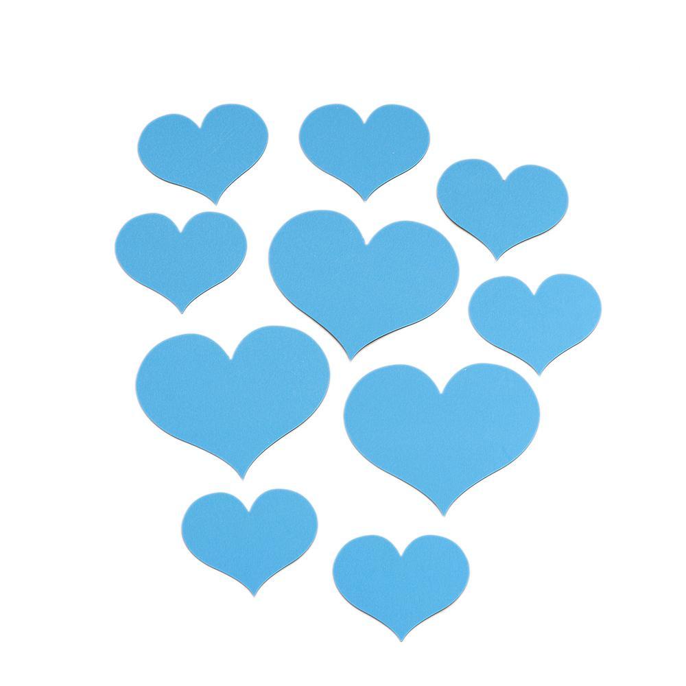 Bộ 10 Miếng Dán Tường Tráng Gương Hình Trái Tim 3D Độc Đáo