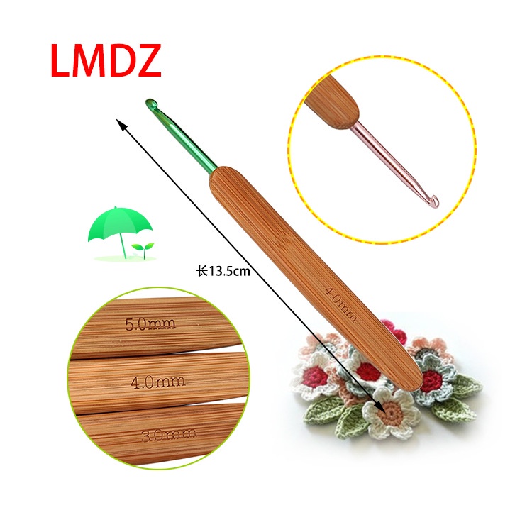 Kim móc cán tre - Mũi móc sắc màu