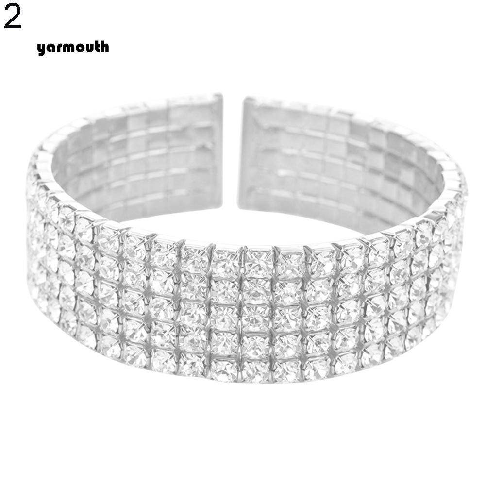 Vòng Tay Đính Đá 5 Hàng Thời Trang Cho Nữ