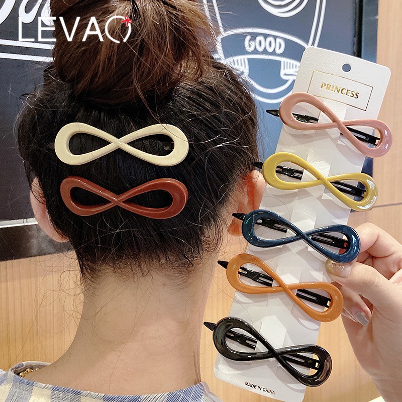Kẹp Tóc Màu Trơn Kiểu Hàn Quốc Đơn Giản Đáng Yêu Cho Nữ
