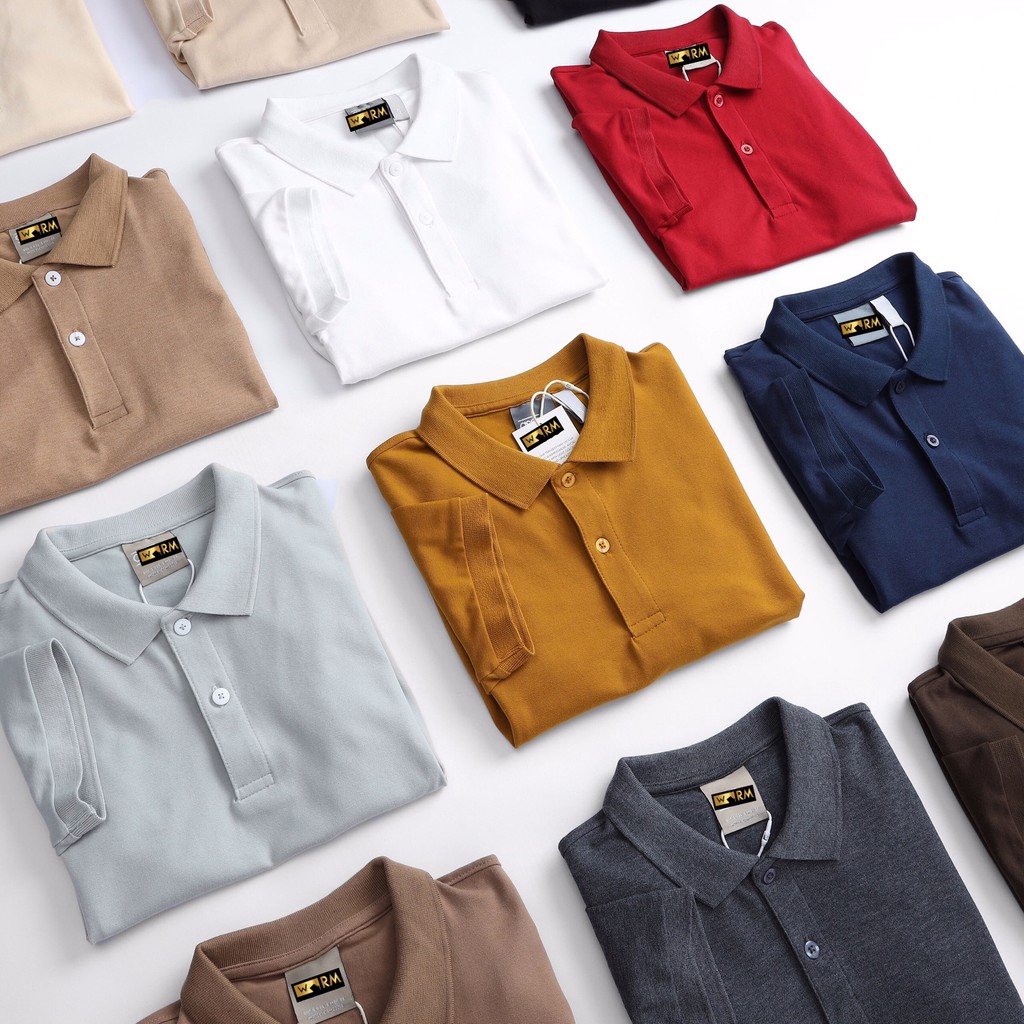 [ Freeship + Mã Giảm Giá 50K ] Polo Nam Trơn, Áo Polo Vải Cotton Cao Cấp 12 Màu Đơn Giãn Màu Trẻ Trung - W REAL M | BigBuy360 - bigbuy360.vn