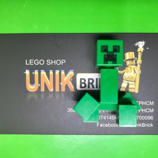 Lego UNIK BRICK Creeper trong chủ đề Minecraft chính hãng (như hình)