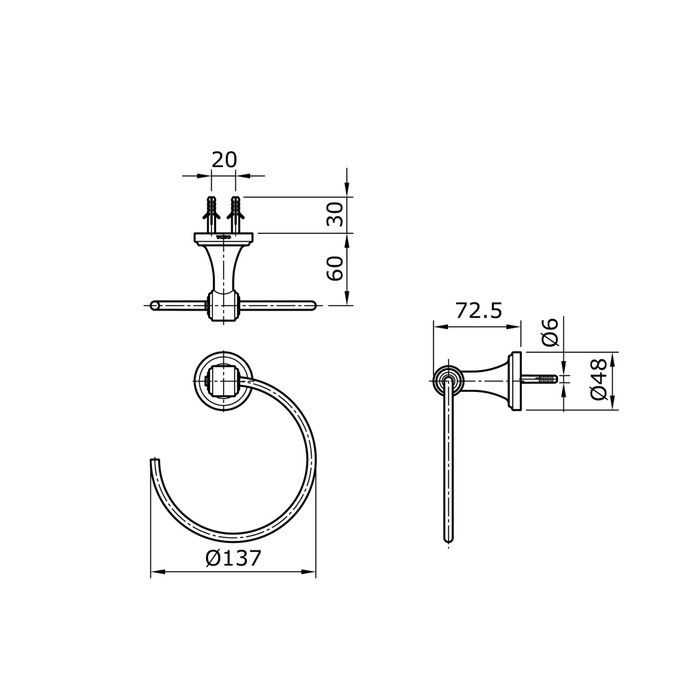 Toto Móc Treo Khăn Tx 702 C3b Tx 702 C3b