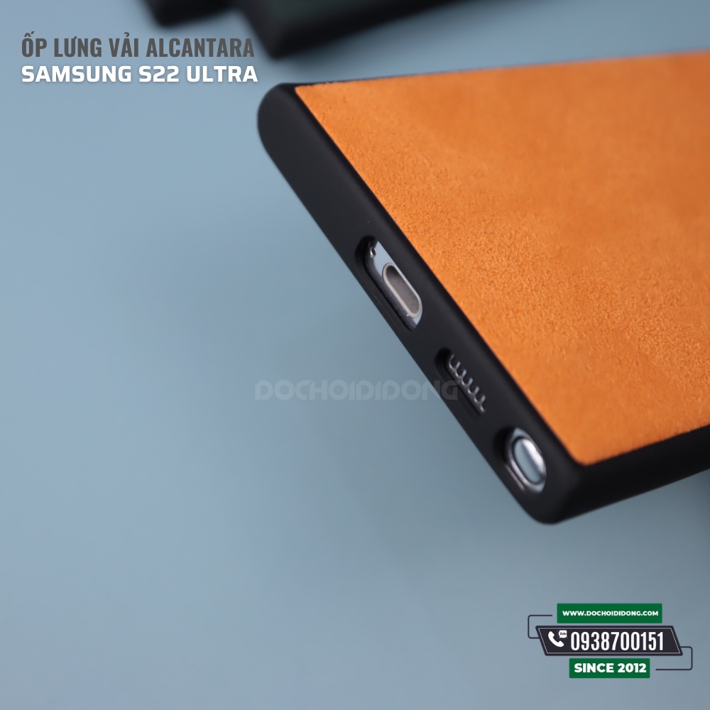 Ốp lưng vải Alcantara cho Samsung S22 Ultra