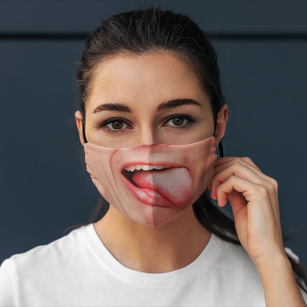 khẩu trang vải eco mask Mặt Người_1549 CARTWELL vải poly cotton 100%, ngăn bụi, kháng khuẩn, bảo vệ toàn diện