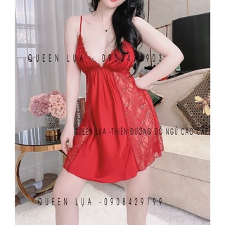 Váy ngủ lụa phối ren cao cấp bigsize