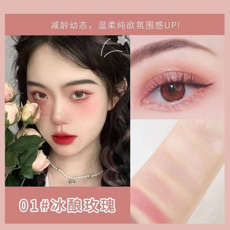 Bảng phấn mắt 9 màu lì và ánh nhũ mềm mịn lâu trôi không thấm nước làm sáng da