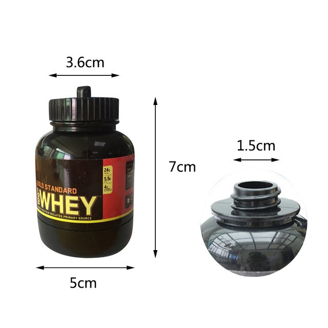 826 Whey On Whey Gold Protein Container Funnel Funel Funnel Funel Bottle Hanger