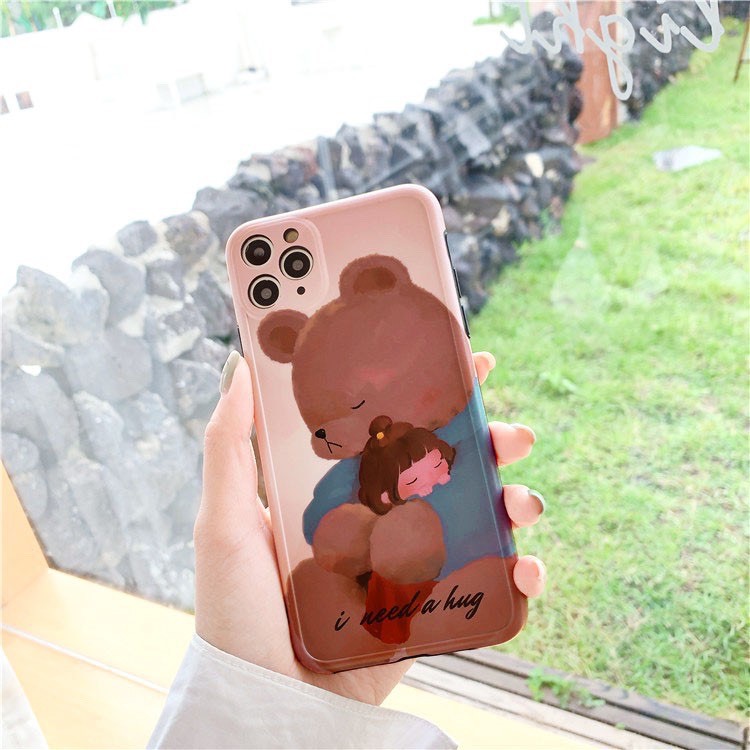 Ốp lưng iphone Hugging IMD dày dặn viền nổi 5/5s/6/6plus/6s/6splus/7/7plus/8/8plus/x/xr/xs/11/12/pro/max/plus/promax