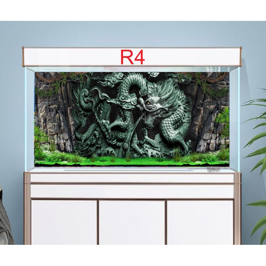 Tranh bể cá mẫu rồng R4