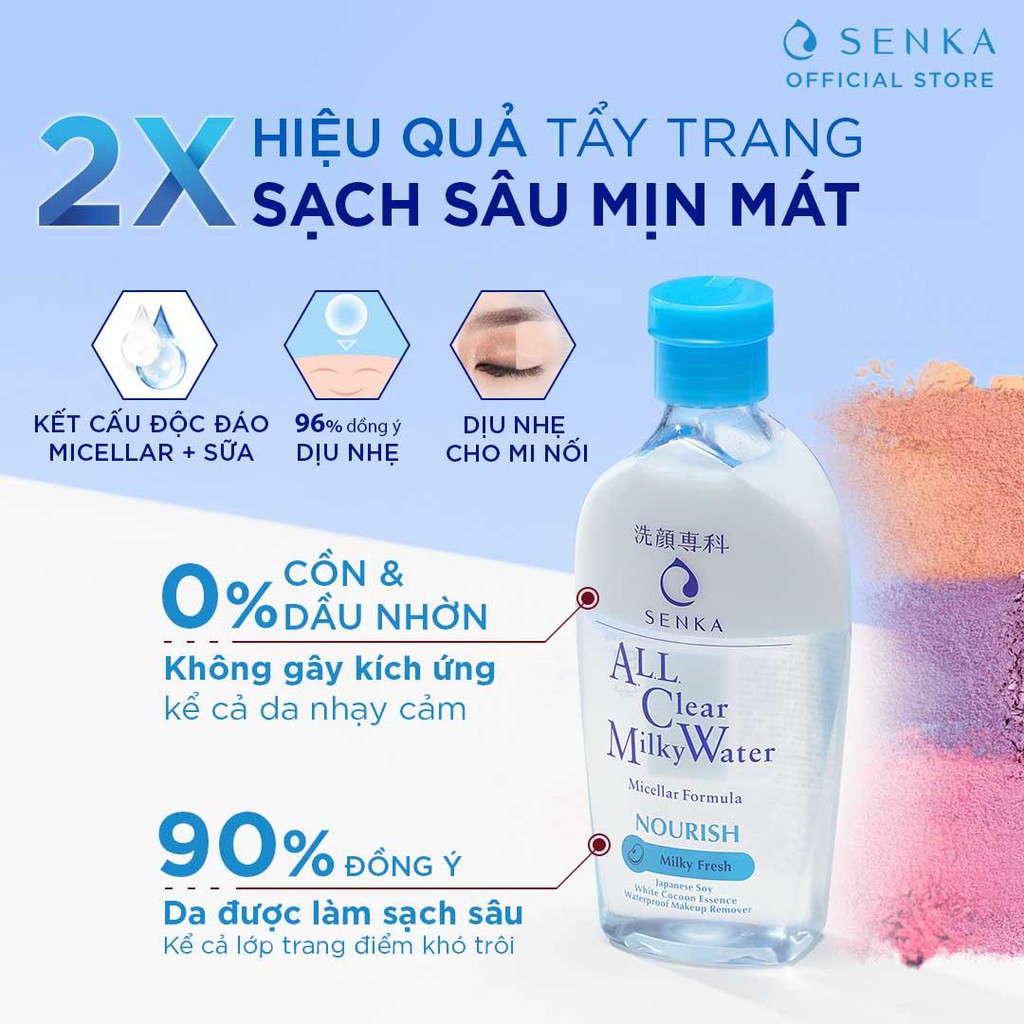 [MUA 1 TẶNG 1] Nước Sữa Tẩy Trang 2 lớp Senka A.L.L. Clear Milky Water 230ml/chai