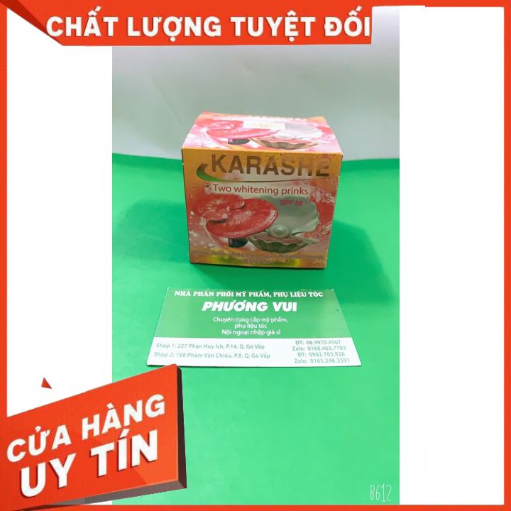 Kem dưỡng trắng da linh chi ngoc trai nhật bản karashe 25g
