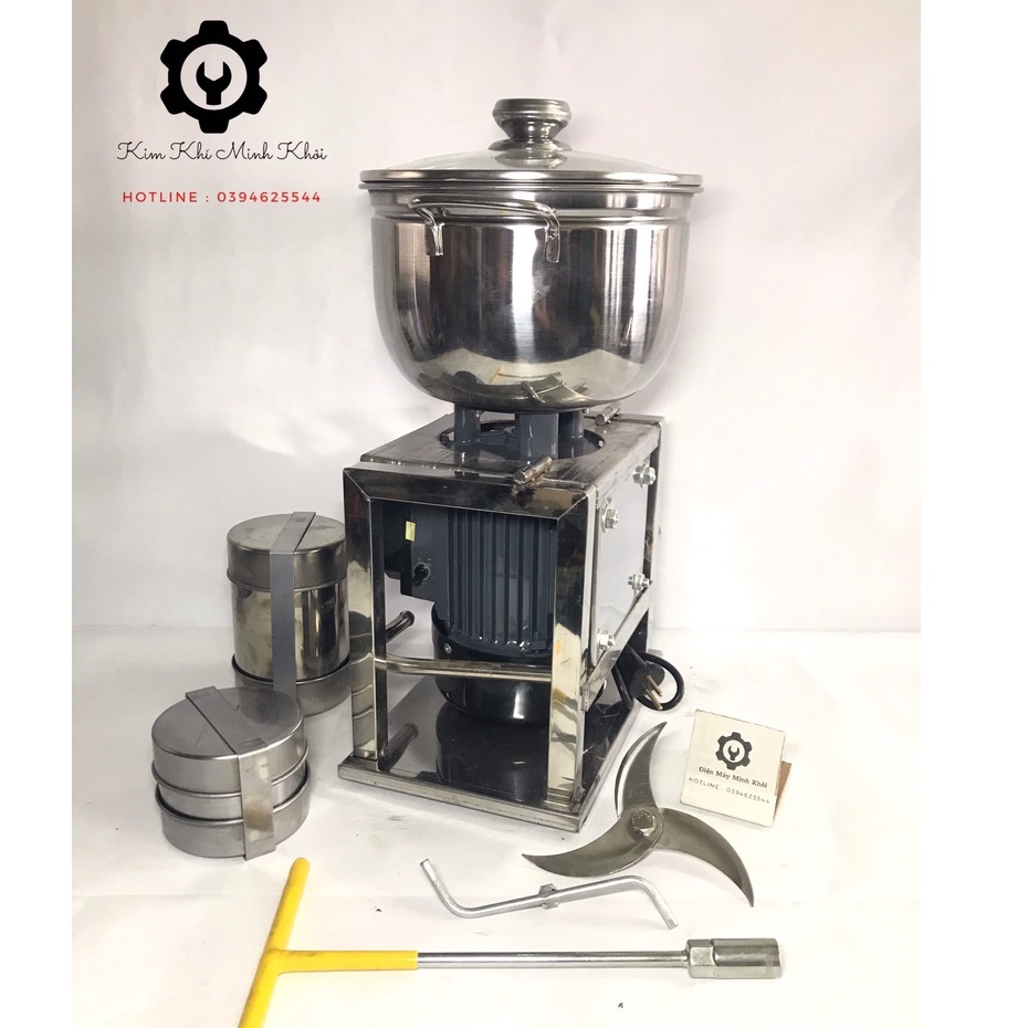 Máy xay thịt công nghiệp đa năng làm giò chả 1100W cối inox| Máy xay thịt cá đa năng| Cối xay thịt( Dây đồng)