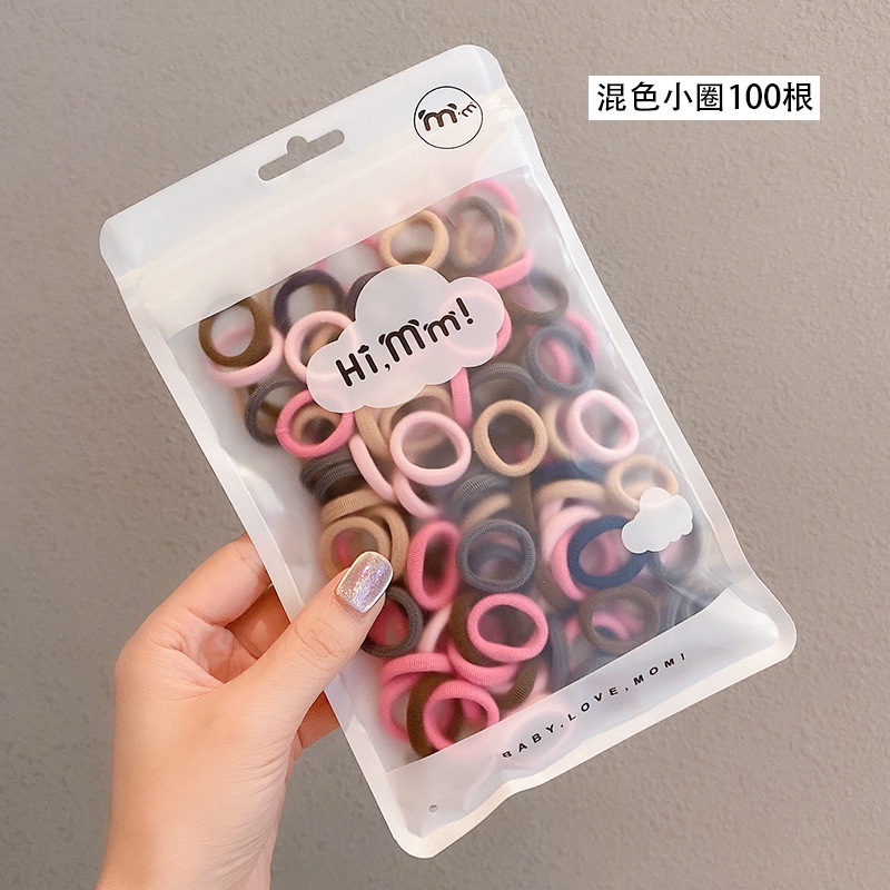 Set 100 dây chun buộc tóc dày dặn xinh xắn - UniLabel