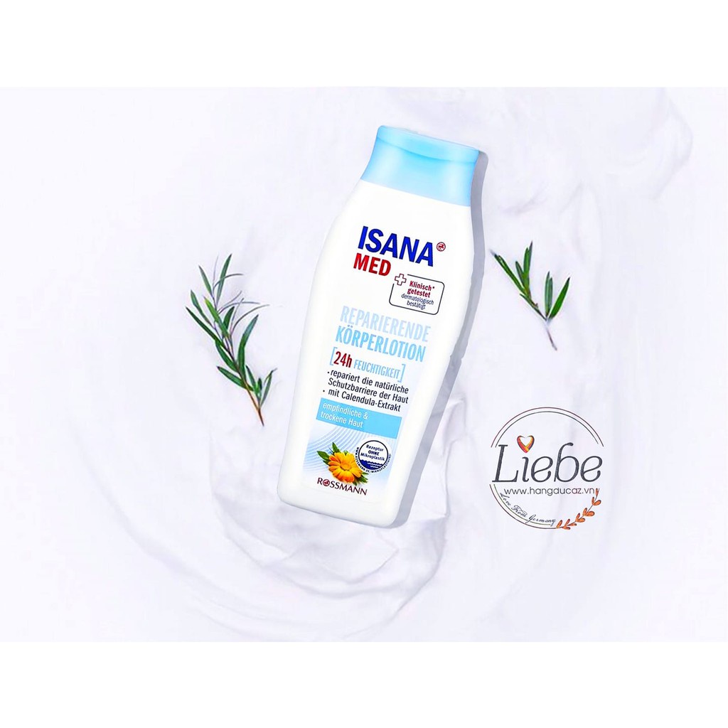 Dưỡng thể ISANA med Urea tăng độ ẩm và làm giảm cảm giác thô ráp 250ml