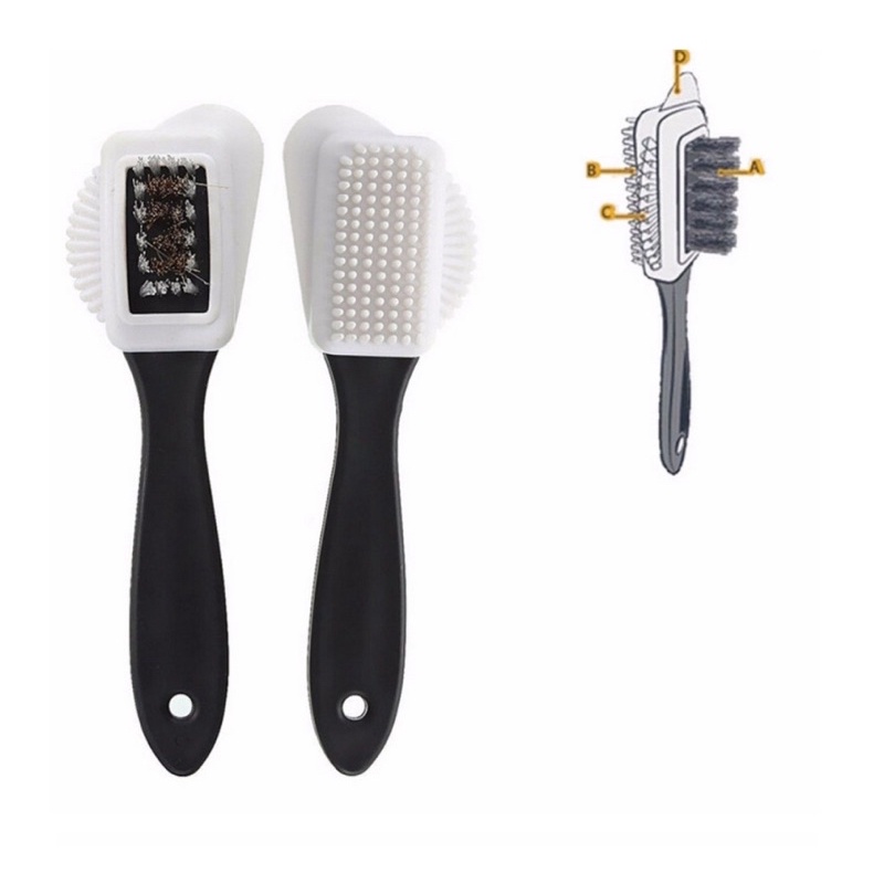 [Chính Hãng] Bàn Chải Làm Sạch Giày Da Lộn 4 Chiều