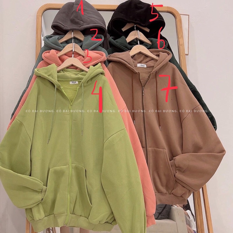 áo nỉ khoá trơn sale