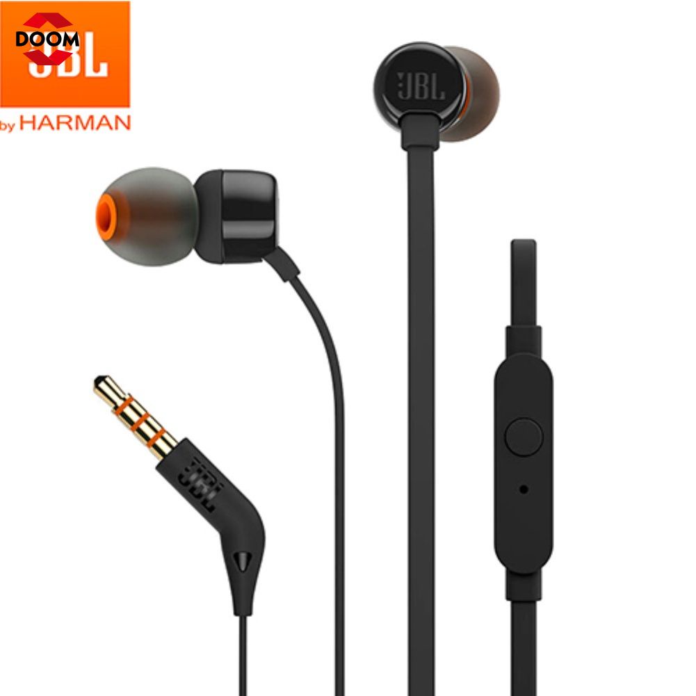 T110 3.5Mm Tai Nghe Nhét Tai Có Dây Tai Nghe Nhét Tai Tai Nghe Nhạc Stereo Bass Sâu Tai Nghe Nhét Tai Tai Nghe Thể Thao Tai Nghe In-Dây Điều Khiển Với mic Cho Loa JBL 【Doom】
