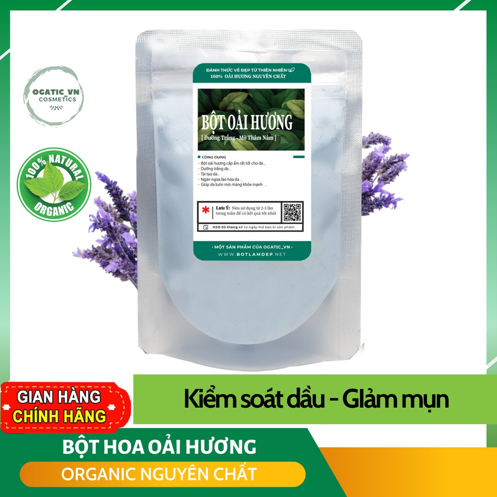 Bột Mặt Nạ Dẻo Collagen Hoa Lavender (hoa oải hương), Kiểm Soát dầu, Giảm mụn - Handmade - B3.007 | BigBuy360 - bigbuy360.vn