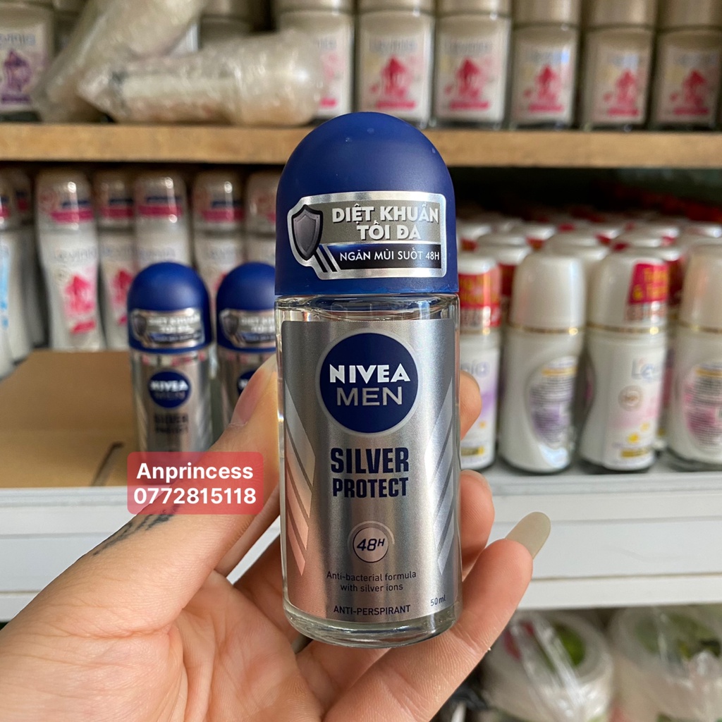 Lăn NIVEA Men Silver Protect Phân tử bạc (mẫu mới ) 50ml