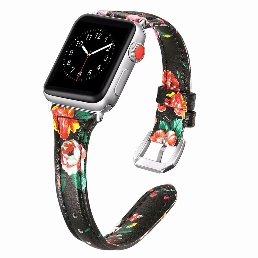 Dây da đeo đồng hồ thay thế cho Apple Watch series 5 4 3 2 1 38mm 42mm 40mm 44mm