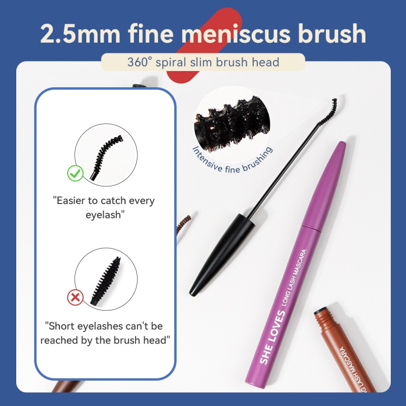 [Hàng mới về] Mascara SHE LOVES màu sắc lâu trôi chống thấm nước chuốt mi dài dày và cong tiện dụng