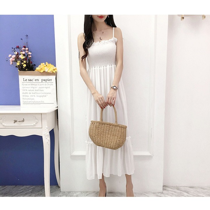 Đầm Maxi Voan Hai Dây Hàng Cao Cấp Quảng Châu Nhập Khẩu (Kèm ảnh thật) | BigBuy360 - bigbuy360.vn