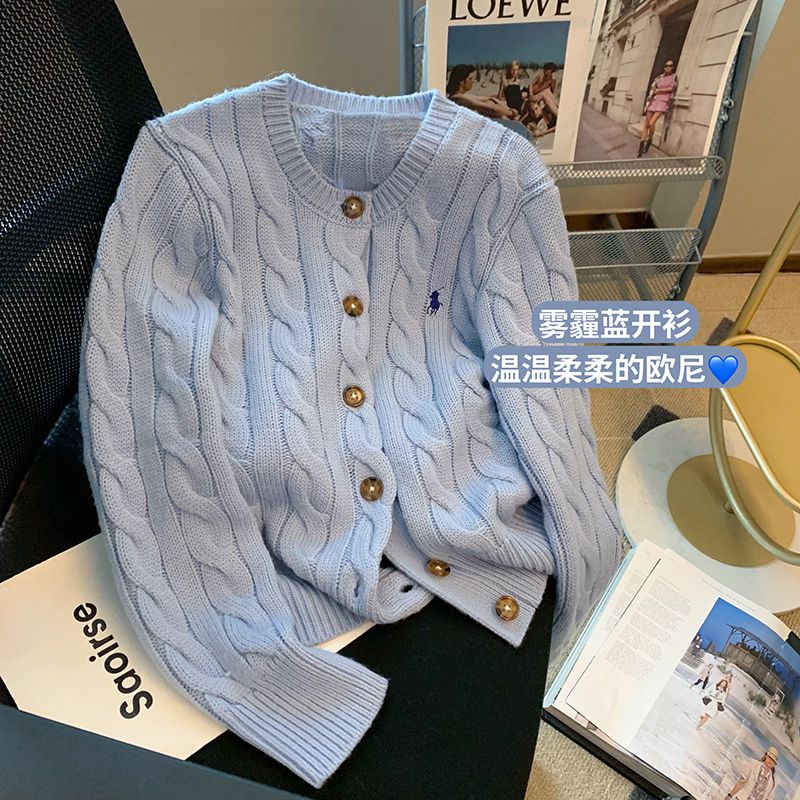 Áo Khoác Cardigan Dệt Kim Cổ Tròn Thiết Kế Mới Thời Trang Mùa Thu 2022 Dành Cho Nữ